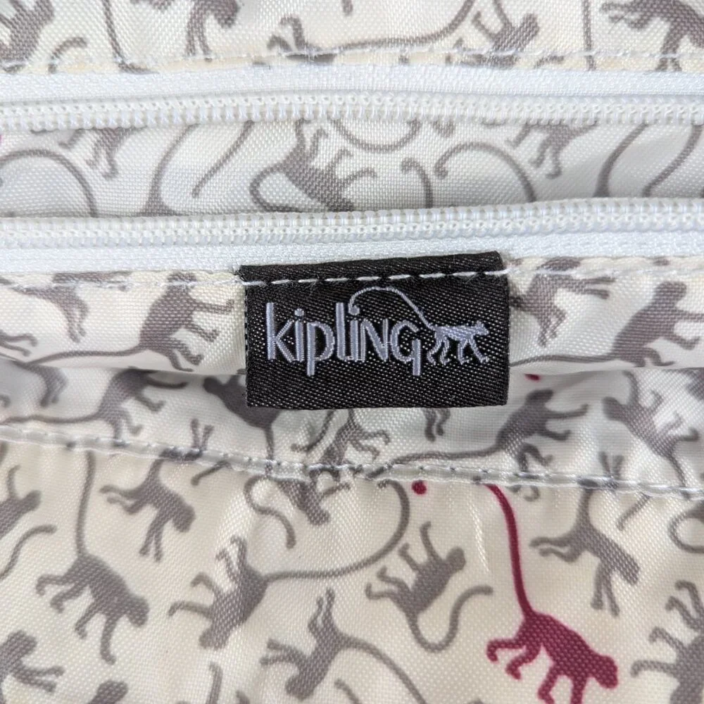 Kipling Large Shoulder Crossbody Bag Brown - Authentic - Made in China - Picture 11 of 16